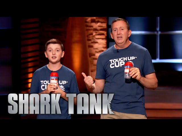 Shark Tank US  Father and Son Duo Pitch Their 'Touch Up Cup' 