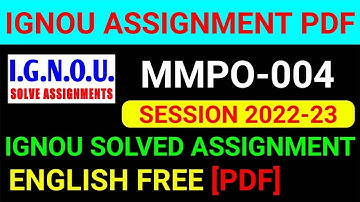 MMPO-004 Solved Assignment 2022-23 in English, MMPO 4 Solved Assignment 2023, MMPO 4 Assignment