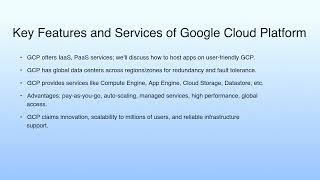 Key Features and Services of Google Cloud Platform | Cloud Computing Case Study - Google Cloud Plat…