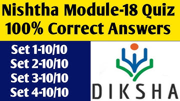 Nishtha Module 18 Answers | Module 18 Quiz Answers | Module 18 Questions Answers | Module 18 Answers