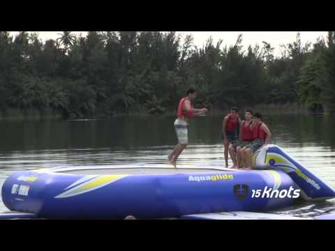 How to inflatable water park setup Aquaglide