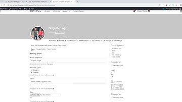 BuddyPress Profile Field Groups