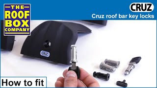 CRUZ roof bar key locks - How to fit