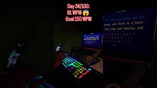 91 WPM with 100% accuracy #trending #keyboard #typing