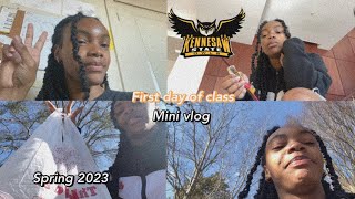 First day of class MINI vlog {spring semester 2023}