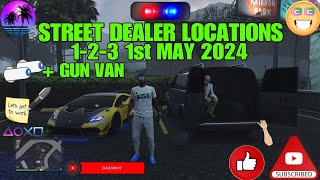 Street Dealer Locations Today 1st May 2024 + Gun Van Location GTA 5 Online #gta #gta5 #gtaonline
