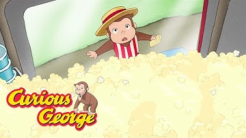 Popcorn Everywhere 🐵 Curious George 🐵 Kids Cartoon 🐵 Kids Movies