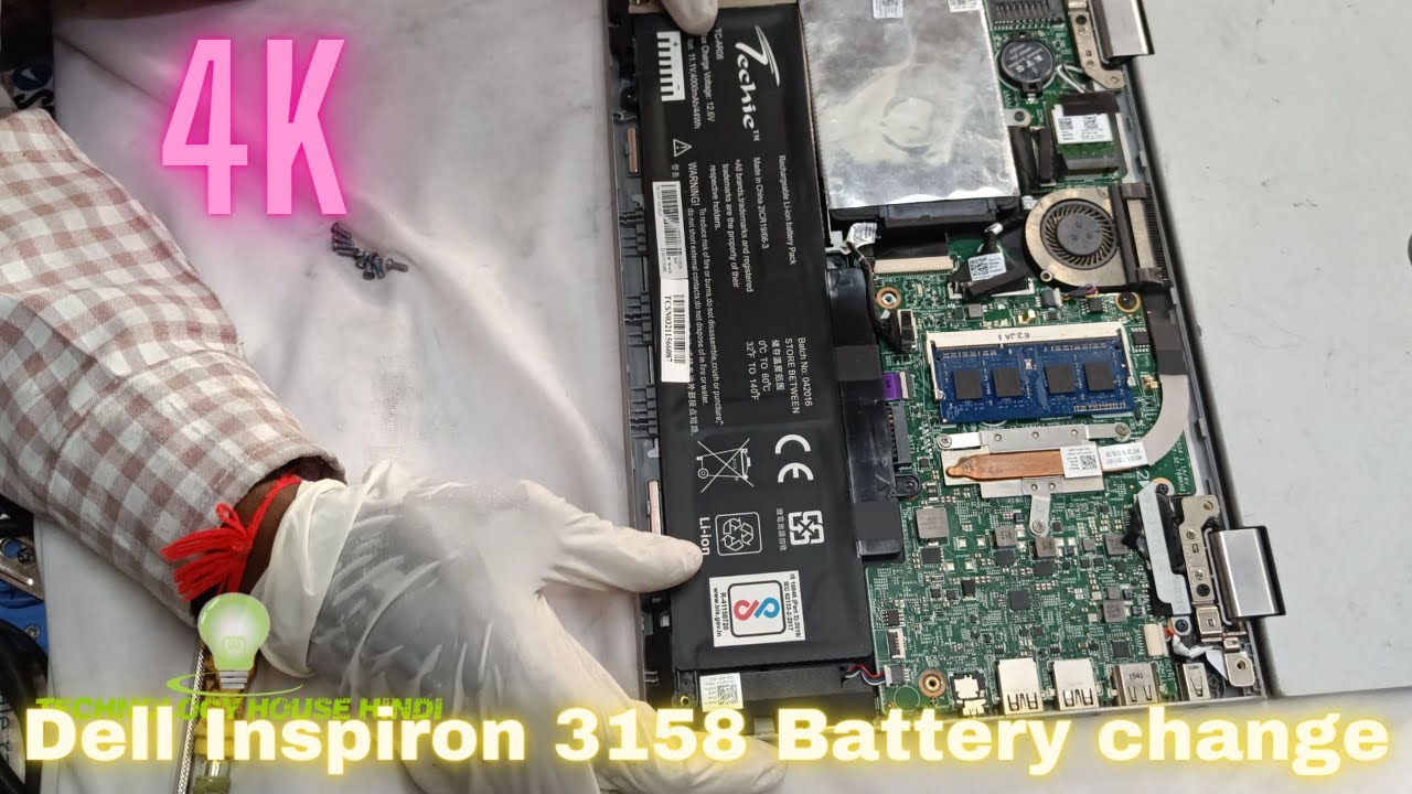 Dell Inspiron 3158 Battery change Dell Inspiron 3158 Battery replace Dell Battery GK5K4