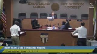 North Miami Code Compliance Hearing - 5/15/2019