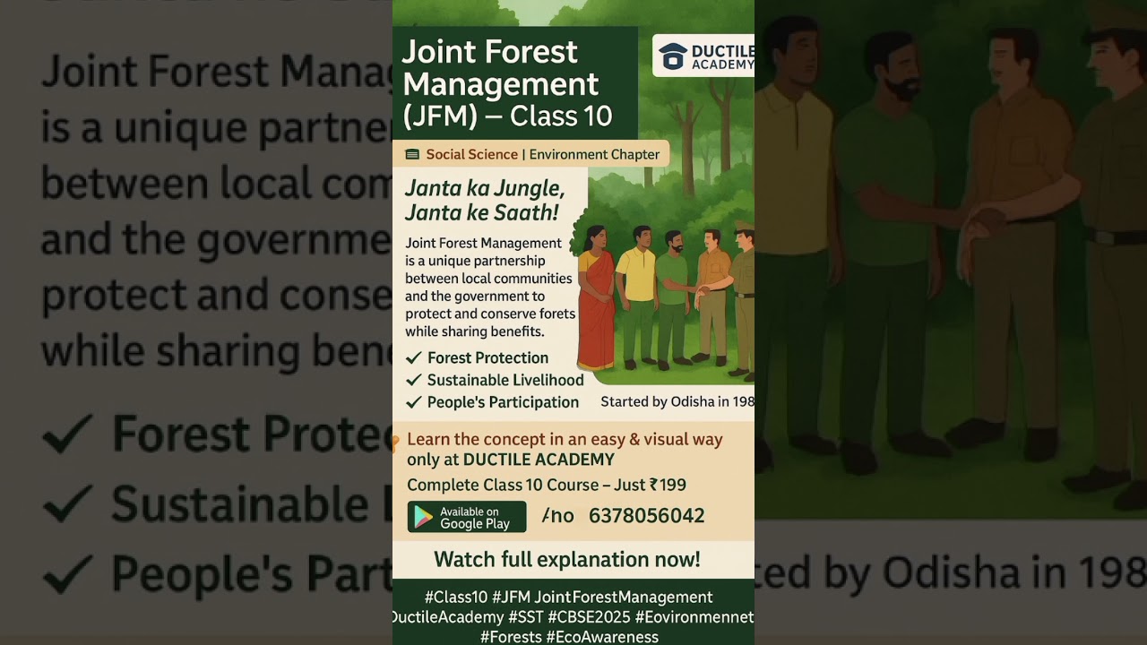 Joint Forest Management (JFM) – Class 10 🌳📚 Social Science