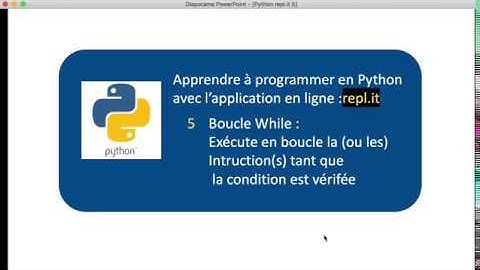Python 5 :notion de boucle "While" =  boucle tant que, pour  résoudre une inéquation