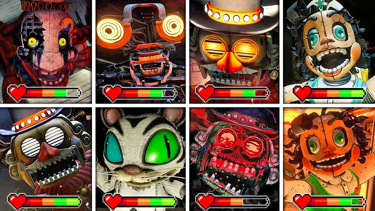 FNAF Secret of the Mimic - All CHASES and DEATHS with Healthbars