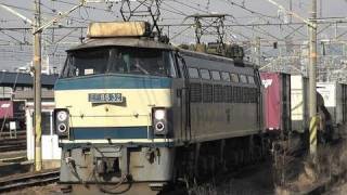 JR貨物 EF66 32号機+EF67 2号機 貨物列車1054レ 天神川駅 2011.3