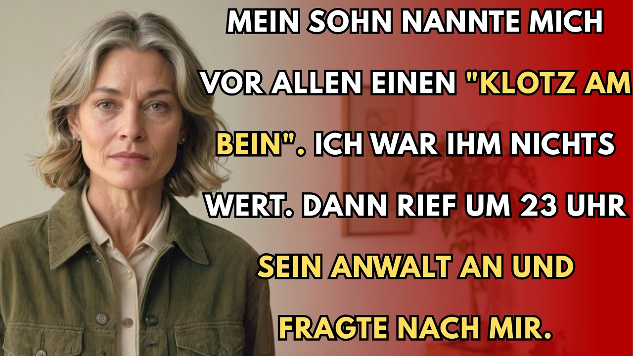 Ich saß an meinem eigenen Esstisch, als mein Sohn mich vor den Schwiegereltern „einen Klotz am Bein“ nannte – während ich das Essen servierte, für das ich stundenlang gekocht hatte. Ich sagte...