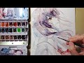 【透明水彩】イラストメイキング【桜】●Watercolor Painting