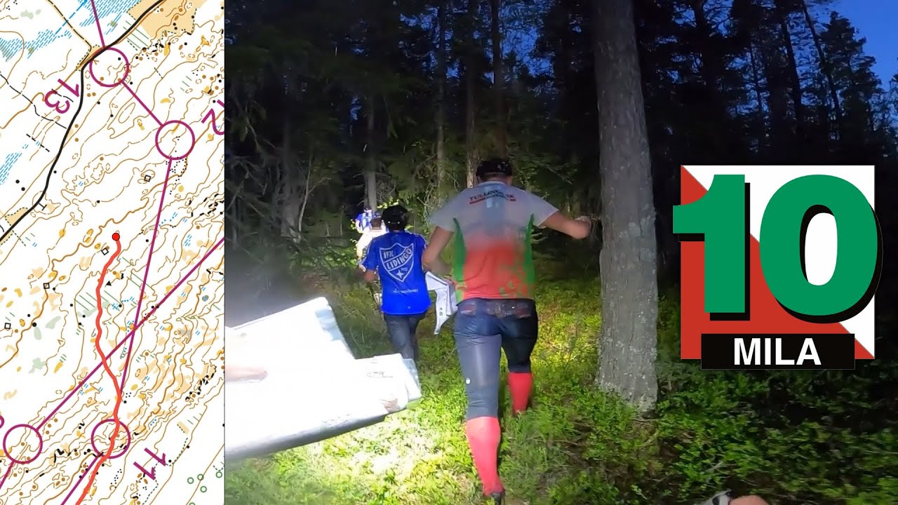 Headcam Orienteering: Skellefteå, Sweden. 10mila at night.