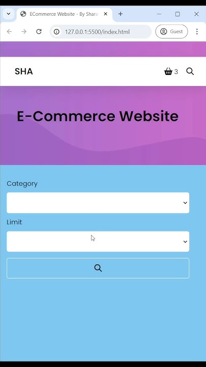 Learn How to Create ECommerce Website with Add To Cart Feature using ...