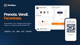 Bookique per Shopify: appuntamenti, corsi, noleggi, biglietti e ingresso con Shopify POS