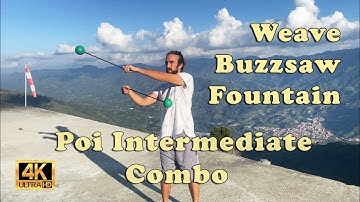 Poi Combo Tutorial - Weave to Buzzsaw + Flower to Fountain!