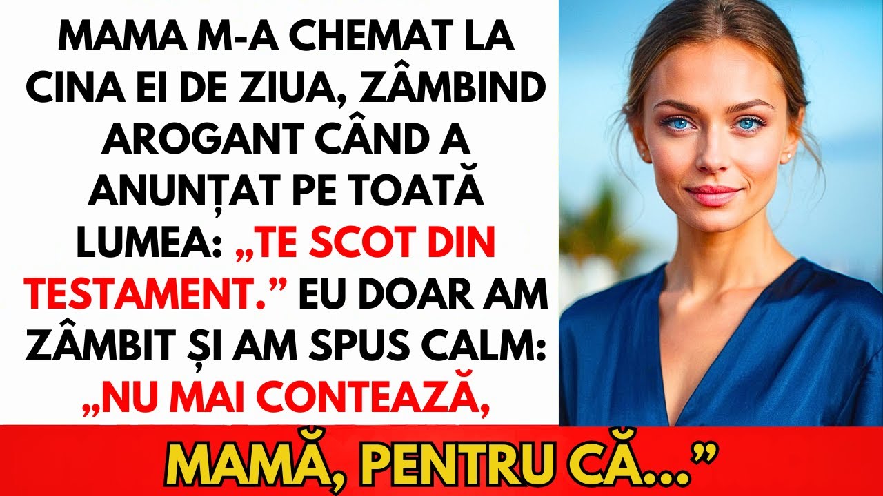 La Ziua Ei, Mama M-A Tăiat Din Testament — Nu Știa Ce Ascundeam