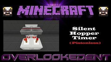 Silent Hopper Timer (Pistonless) - Minecraft Xbox/Playstation - [Tutorial]