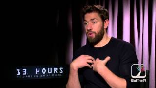 John Krasinski 13 Hours Interview (Politics vs Honoring Soldiers)