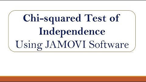 Chi-squared Test of Independence  Using JAMOVI
