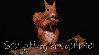 Sculpting Red squirrel who took ring of power , made with polymer clay