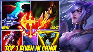 WILD RIFT CHINA TOP 1 RIVEN - THIS RIVEN BUILD TURNS YOU INTO A 1VS5 MONSTER!