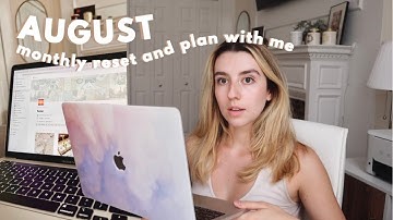 august monthly reset & plan with me 2022 | setting goals, monthly reflection & youtube analytics