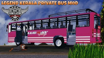 Legend Kerala Private Bus Mod In Bus Simulator Indonesia - Bussid Bus Mod - Bussid Car Mod - Bussid