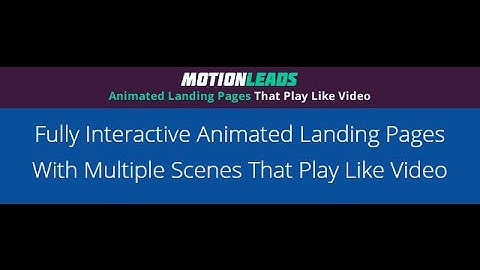 MotionLeads review & bonus|How to creat animated landing pages with MotionLeads 2015