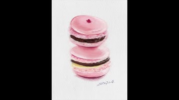 1 minute speed dessert drawing, macaroon, #ipadpro #procreate  171129
