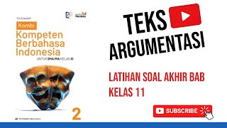 Teks argumentasi kelas 11 Bahasa Indonesia kurikulum merdeka latihan soal akhir bab