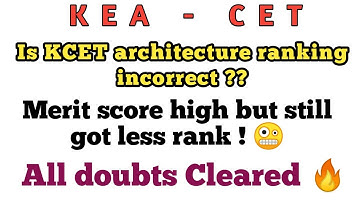 KCET B.arch ranking ಸರಿಯಾಗಿ ಬಂದಿಲ್ವ ? | Rank criteria | KEA