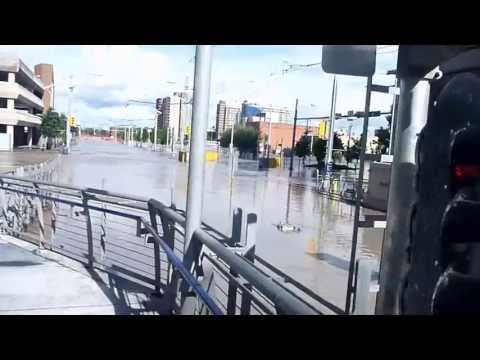 calgary flood - downtown footage