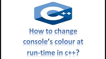 Change background and foreground colour of console at run-time in C++ | C++ Tutorials