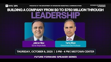 Future Forward Speaker Series with Jabran Niaz