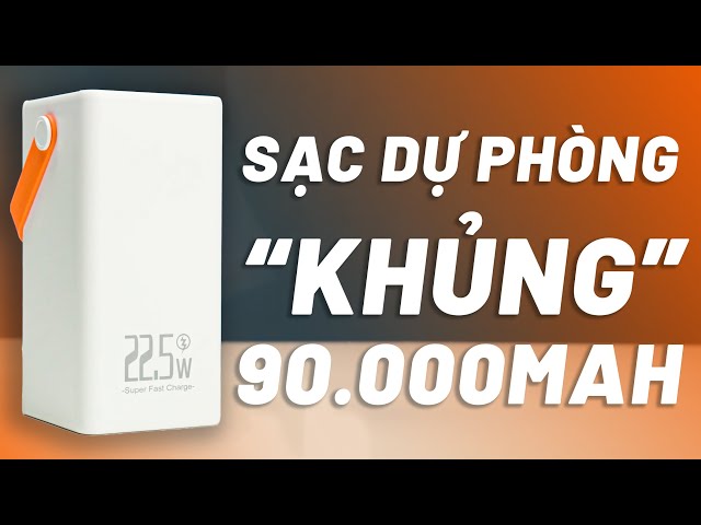 REVIEW SẠC DỰ PHÒNG KHỦNG 90.000MAH - SẠC CẢ THÁNG, ĐÈN PIN SÁNG NHƯ ĐÈN ÔTÔ | PHANTOM P9