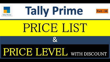 Price Level List, How to Create Price Level List in Tally Prime in Hindi. and Discount