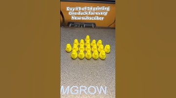 Day #9 of 3d printing one duck for every new subscriber!