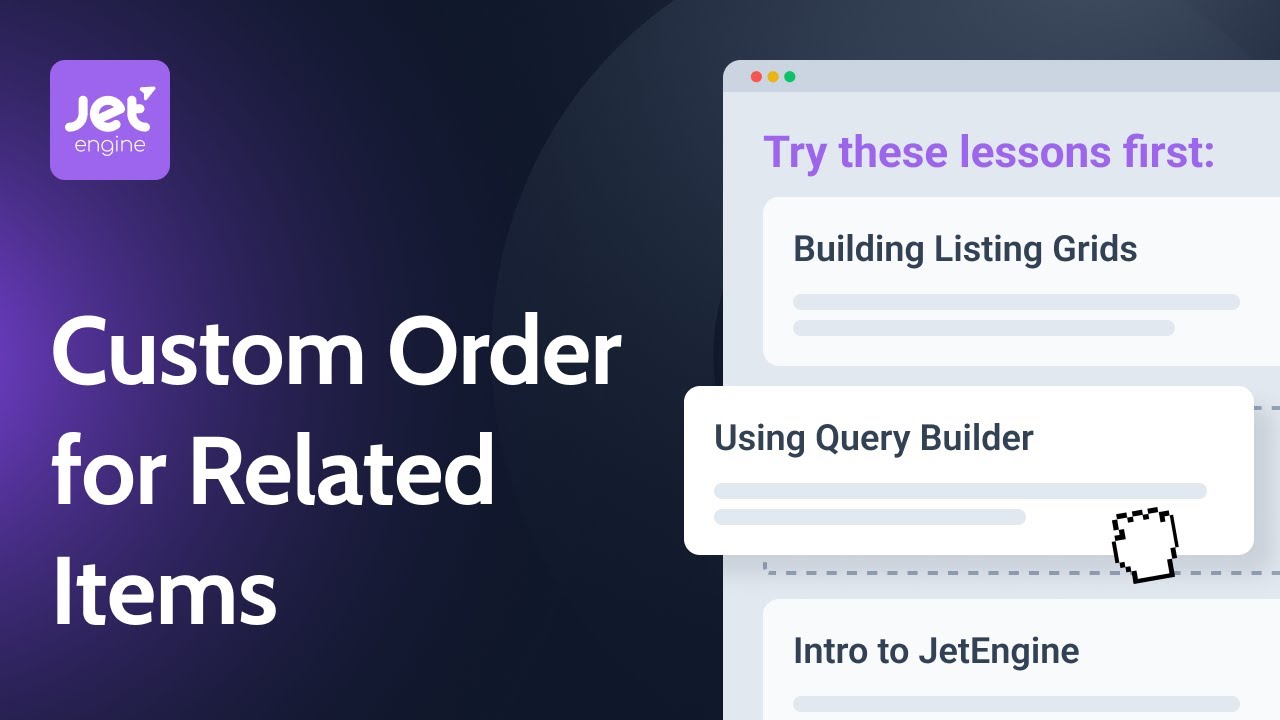 How to Set a Custom Order for Related Items | JetEngine - YouTube