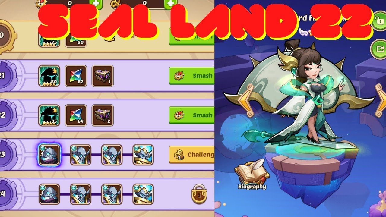 IDLE HEROES FORTRESS SEAL LAND 22 DONE WITH SFX YouTube
