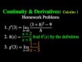 Limits, Continuity and Derivatives: Calculus 1  February 12
