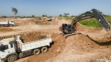 Massive 2_Excavator Loading Dump Trucks | Heavy Equipment Earthmoving Excavator Matador, Hitachi_#01