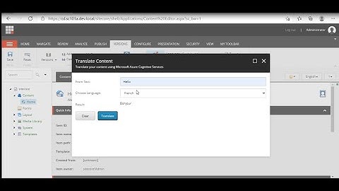 Sitecore Translator Module