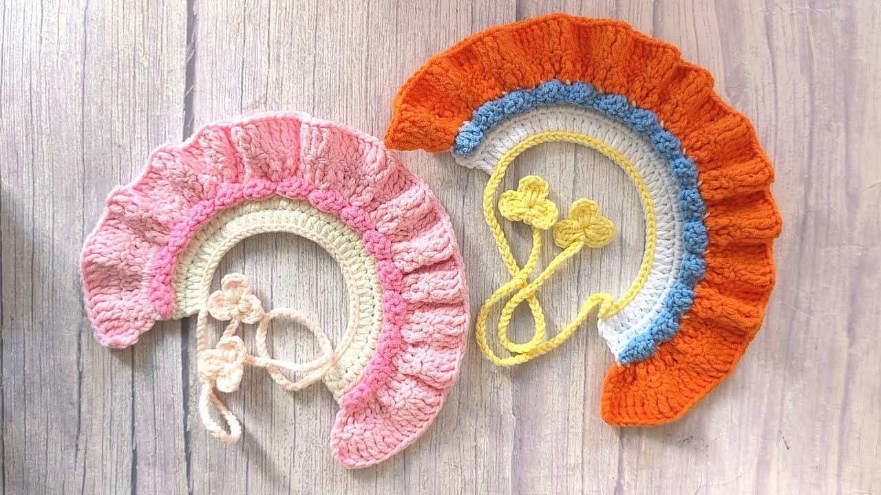 104 crochet pet collar, easy crochet collar YouTube