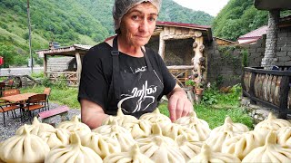 The BIRTHPLACE of KHINKALI!! Making Georgian Soup Dumplings in Kasbegi, Georgia