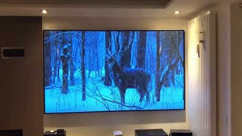 Ambient Light Rejecting UST Projector Screen With Ultra Thin Frame ZHK100B PET Crystal
