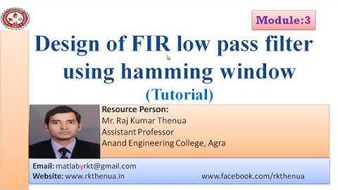 Digital FIR Low Pass Filter (LPF) Design in MATLAB and Simulink